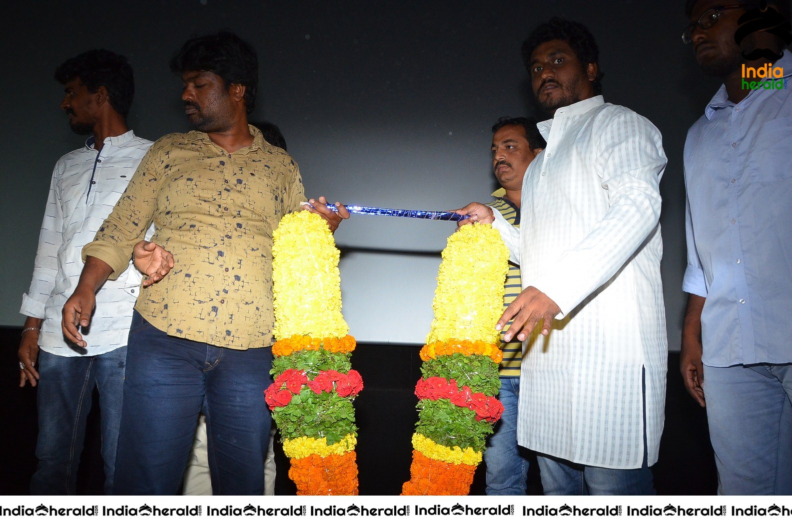 Gaddala Konda Ganesh Team at Rajahmundry Swamy Theatre Set 1