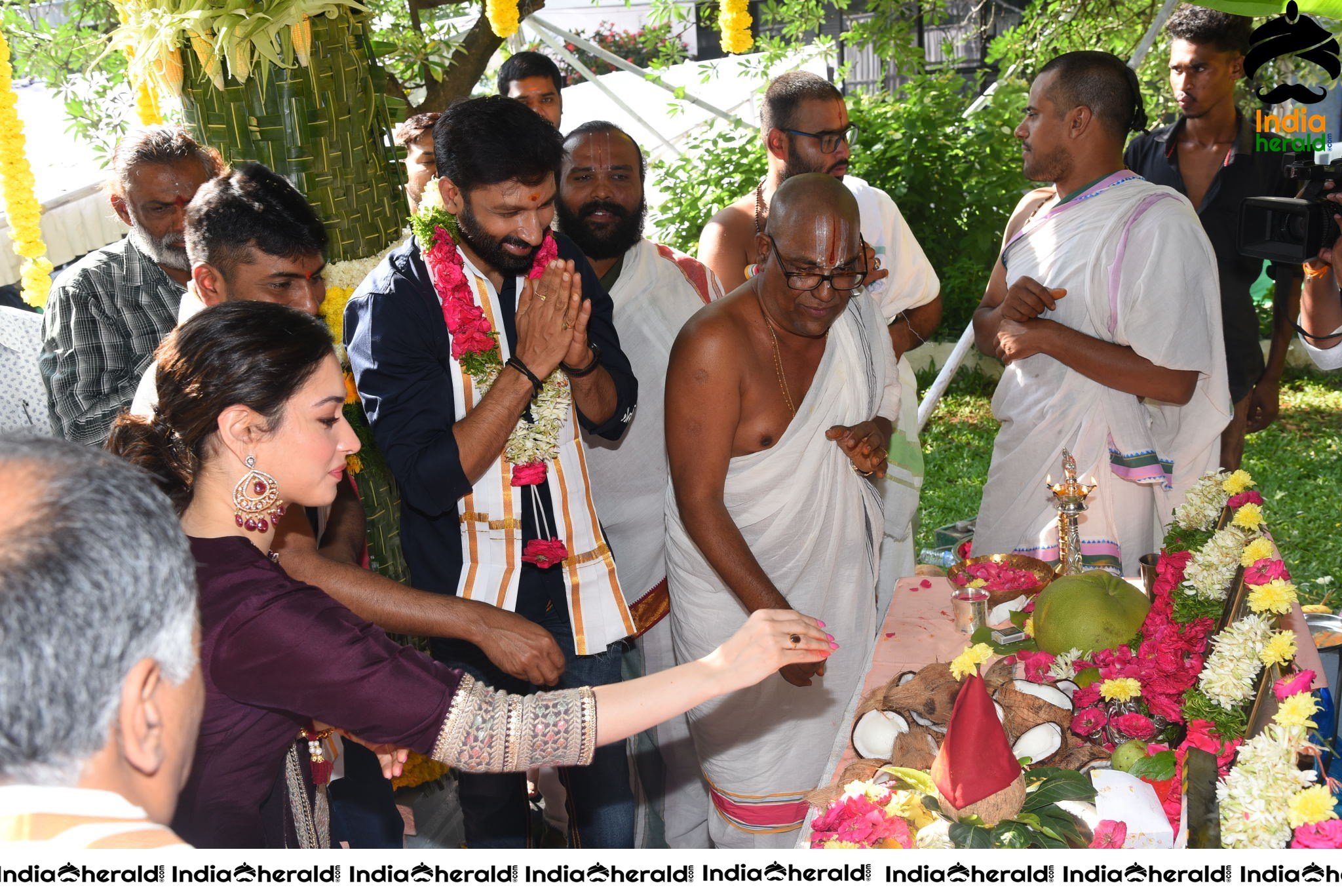 Gopichand and Tamanna New Movie Pooja Stills Set 2