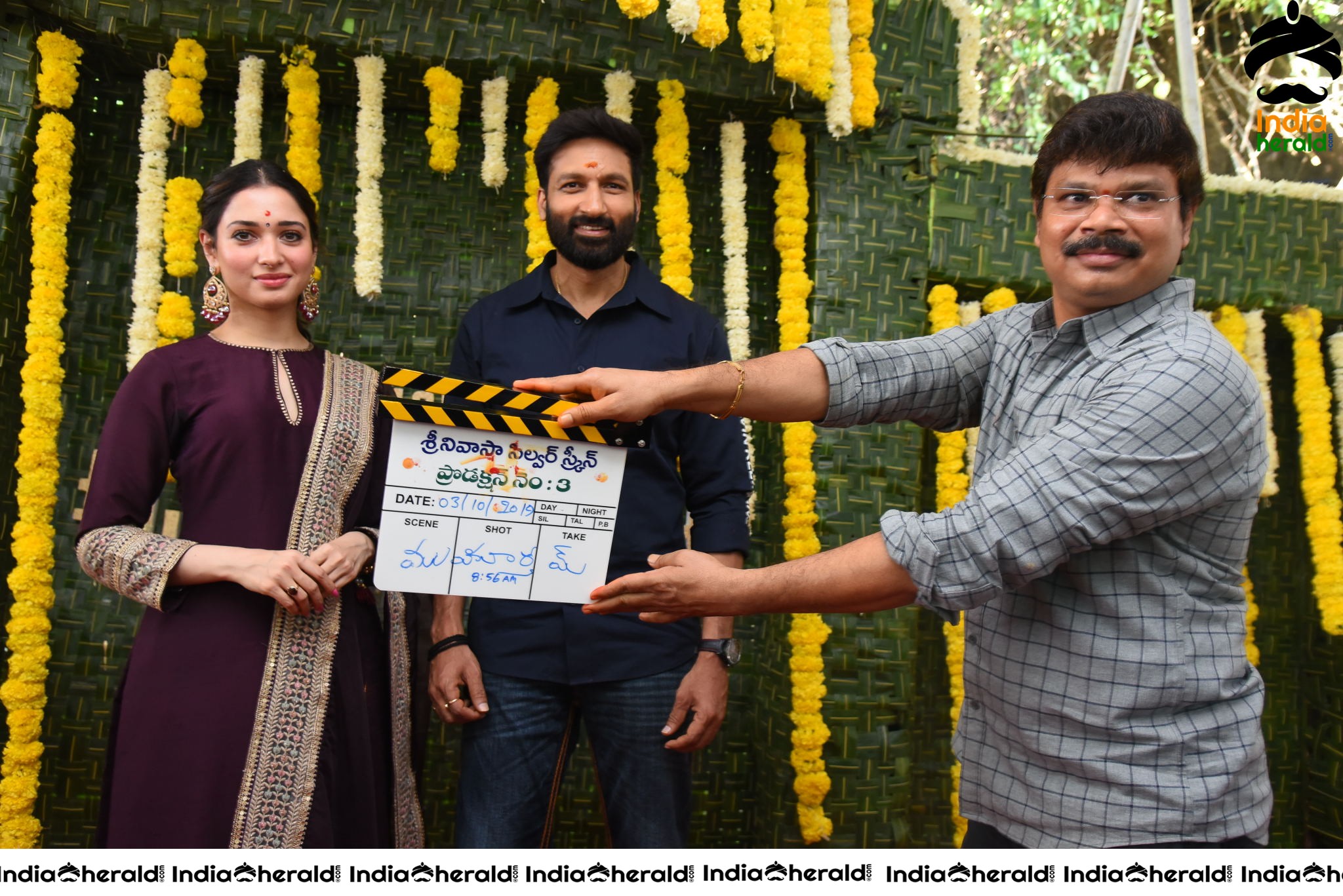 Gopichand and Tamanna New Movie Pooja Stills Set 5