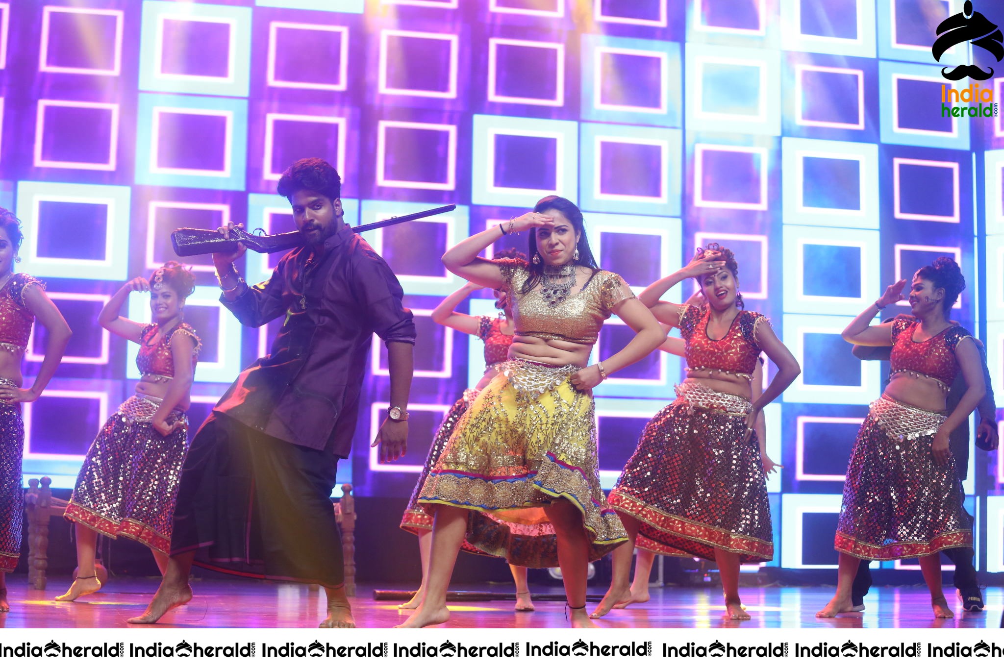 Hot And Sexy Dance Number Performed In Stage At Valmiki Pre Release Event Set 1