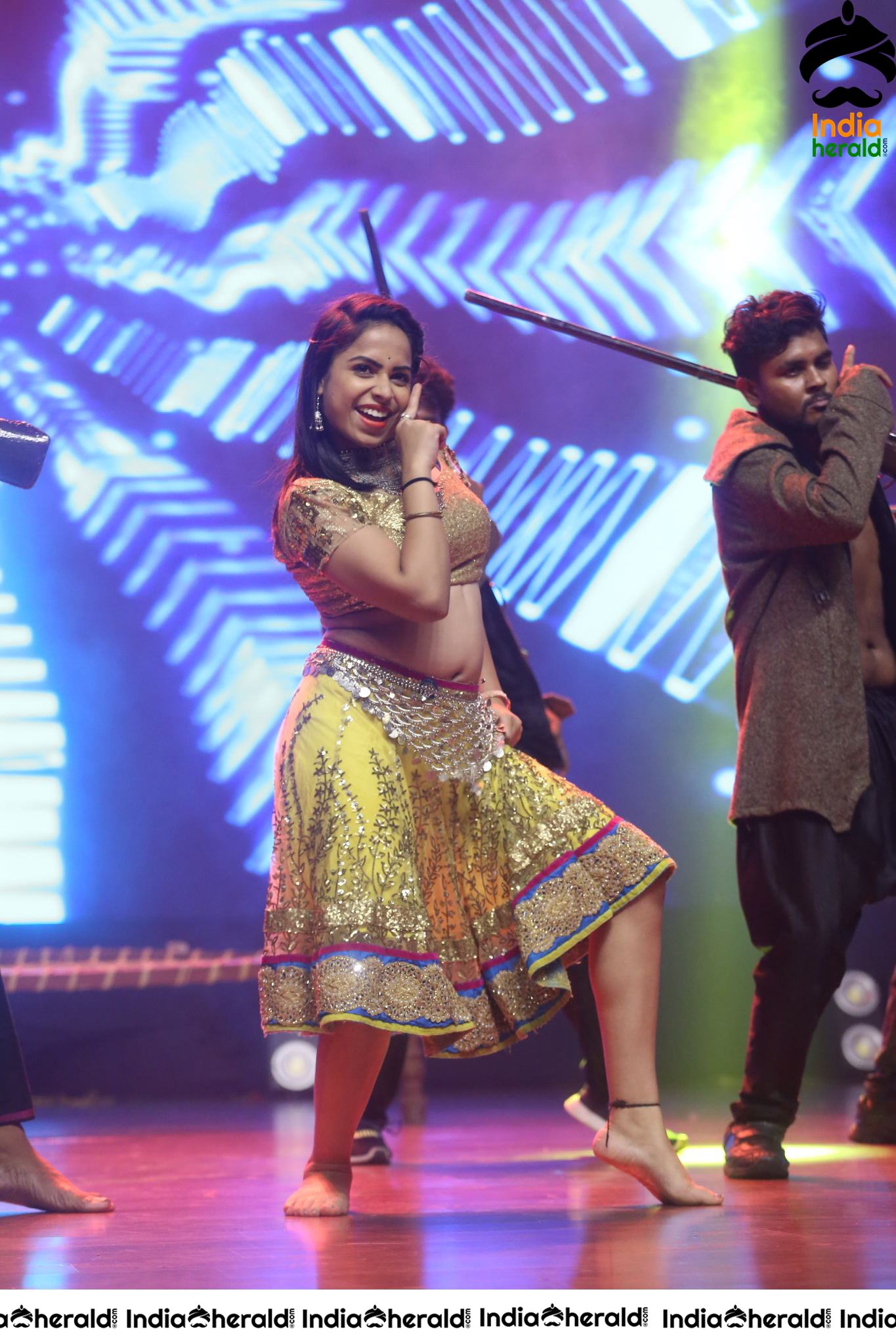 Hot And Sexy Dance Number Performed In Stage At Valmiki Pre Release Event Set 2