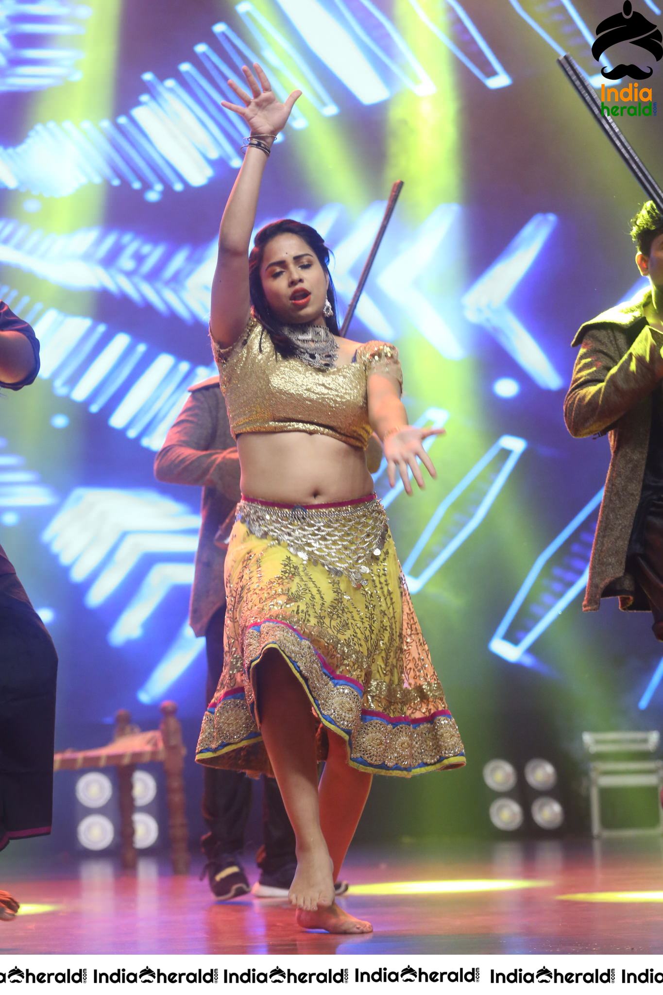 Hot And Sexy Dance Number Performed In Stage At Valmiki Pre Release Event Set 2