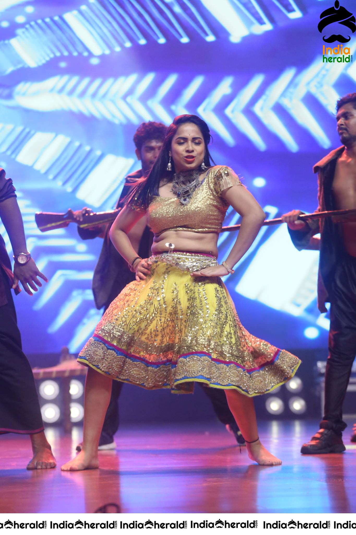 Hot And Sexy Dance Number Performed In Stage At Valmiki Pre Release Event Set 2