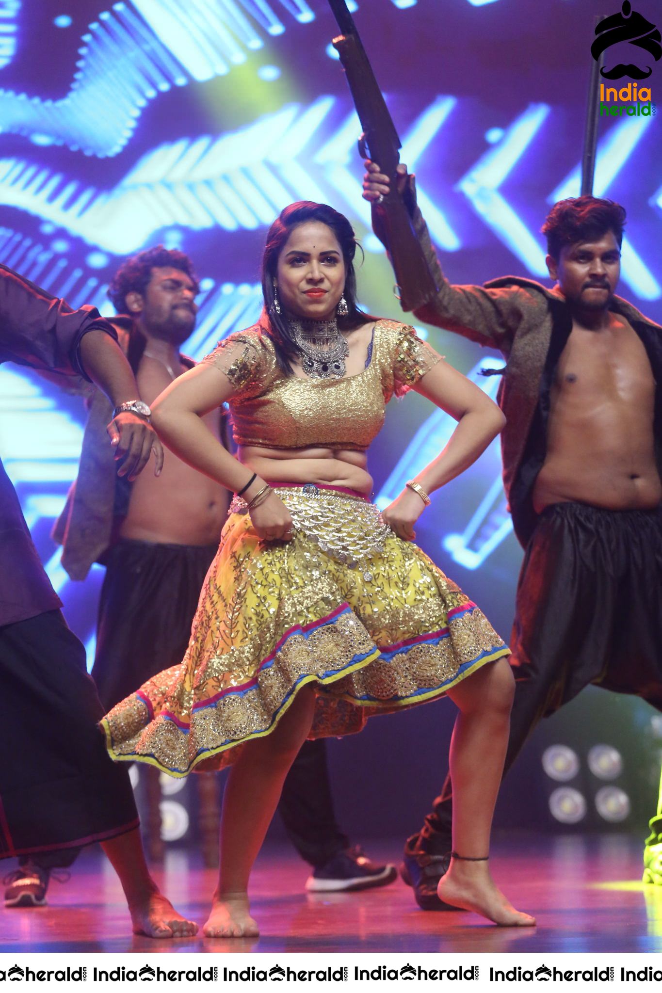 Hot And Sexy Dance Number performed In Stage At Valmiki Pre Release Event Set 3