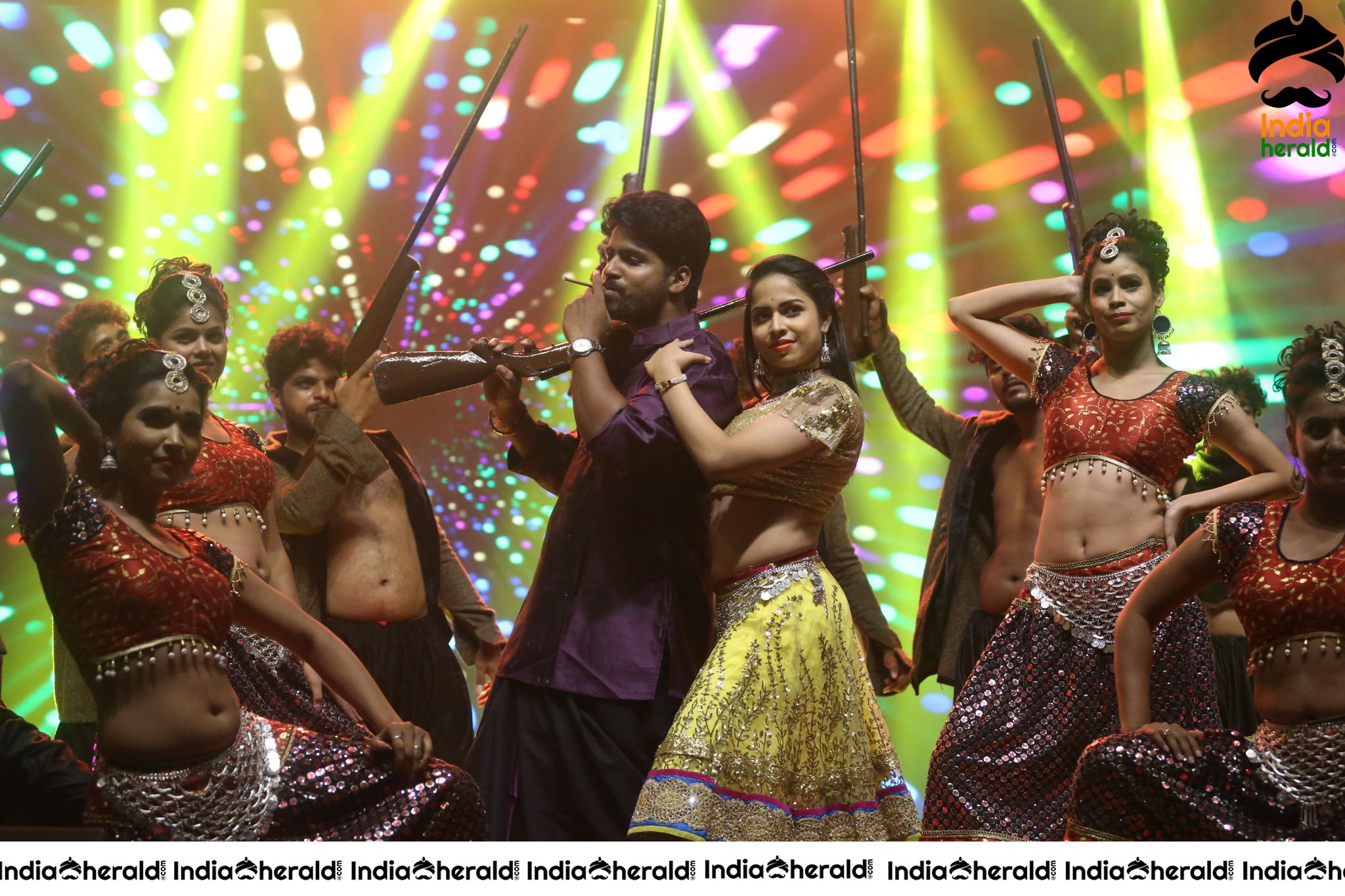 Hot And Sexy Dance Number performed In Stage At Valmiki Pre Release Event Set 3