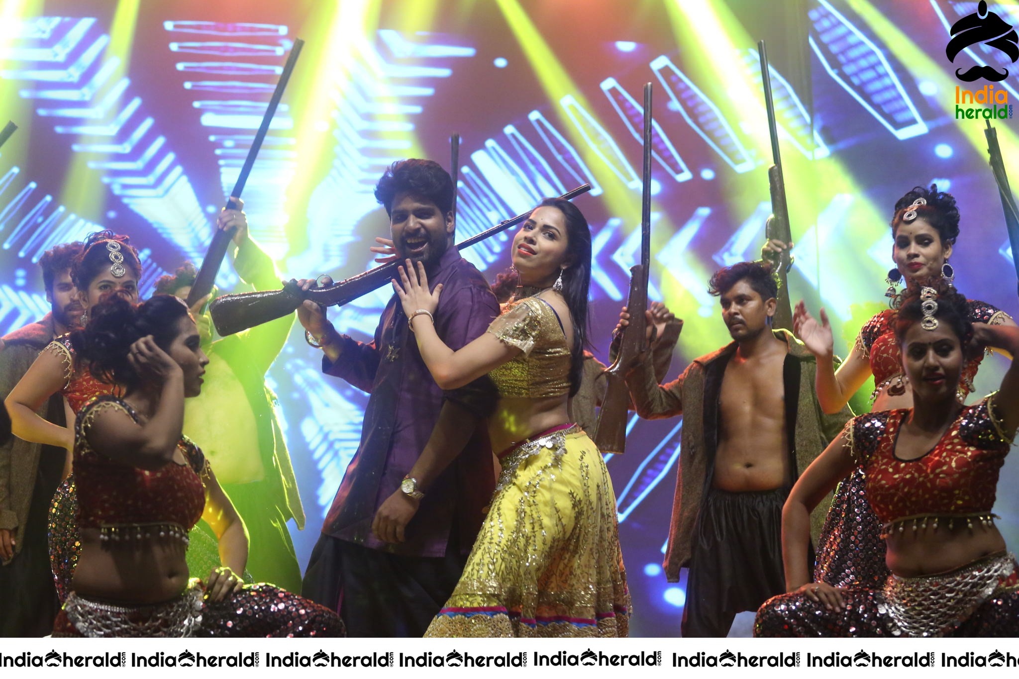 Hot And Sexy Dance Number performed In Stage At Valmiki Pre Release Event Set 3