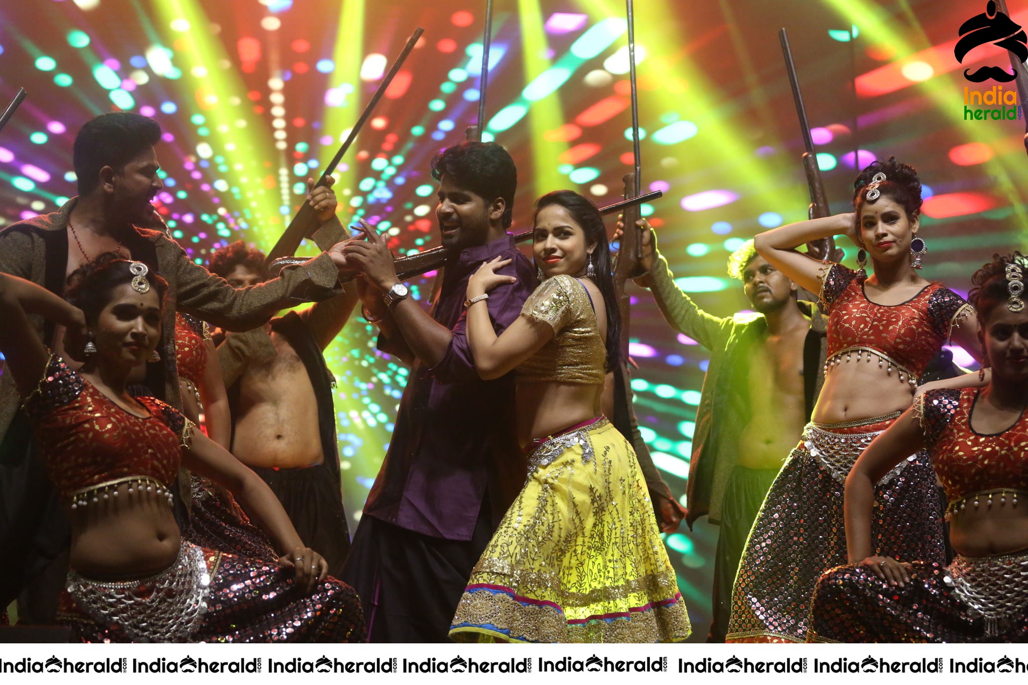 Hot And Sexy Dance Number performed In Stage At Valmiki Pre Release Event Set 3