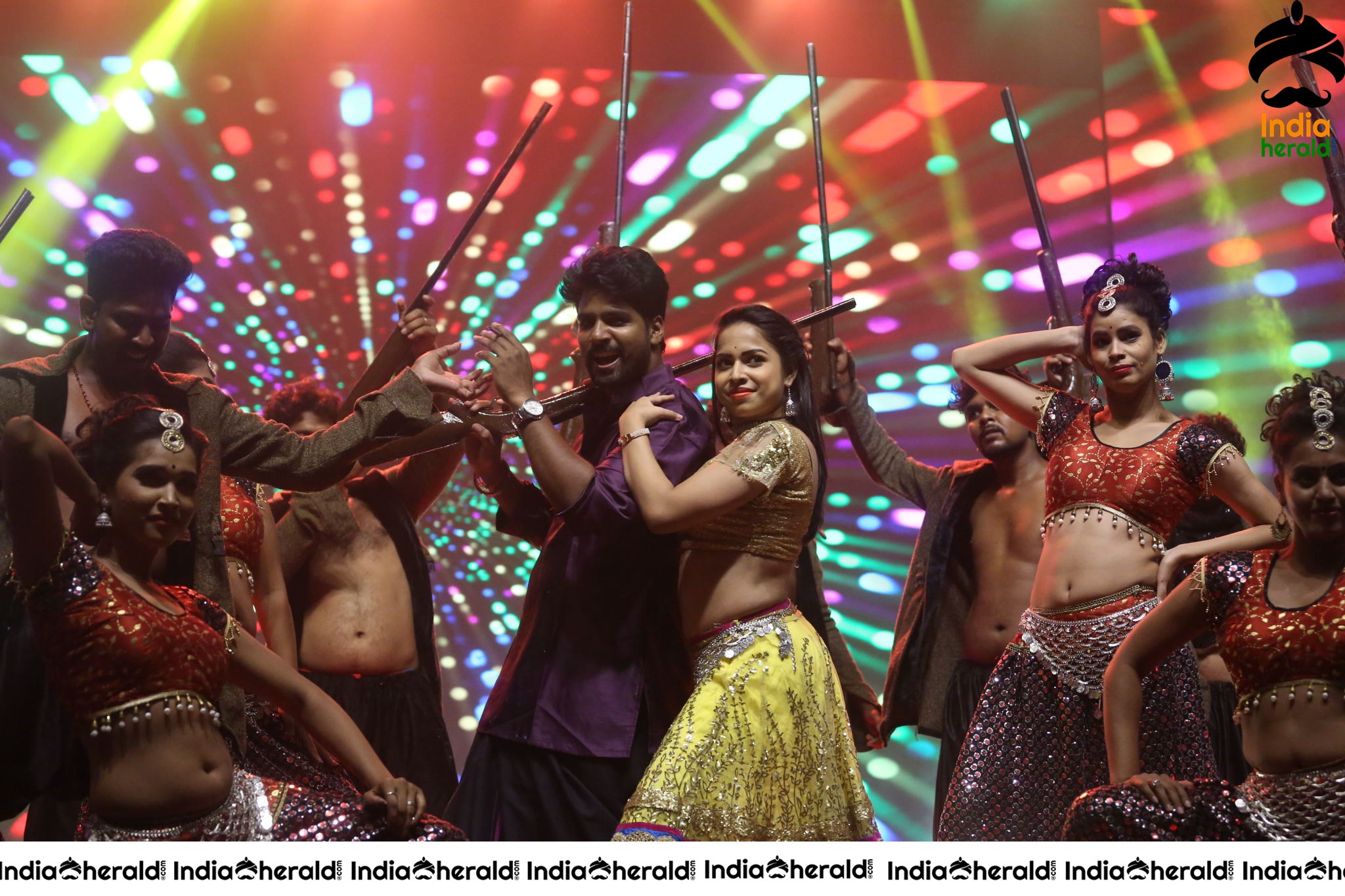 Hot And Sexy Dance Number performed In Stage At Valmiki Pre Release Event Set 3