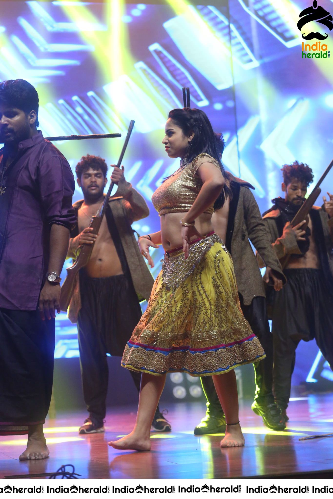 Hot And Sexy Dance Number performed In Stage At Valmiki Pre Release Event Set 3