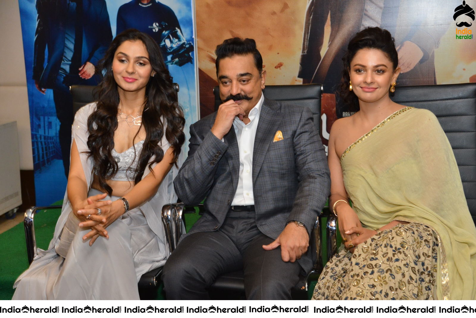 Hot Andrea and Pooja Kumar in Vishwaroopam Movie Throwback Event Photos Set 1
