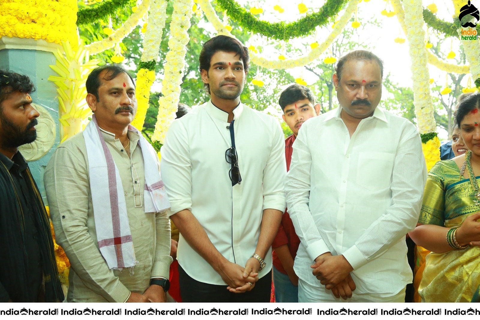 Hot Nabha Natesh and Bellamkonda Sai Sreenivas new movie Pooja throwback Event photos Set 3