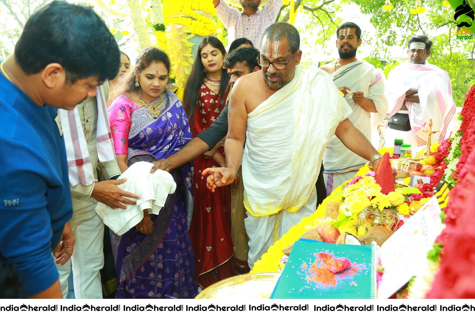 Hot Nabha Natesh and Bellamkonda Sai Sreenivas new movie Pooja throwback Event photos Set 3