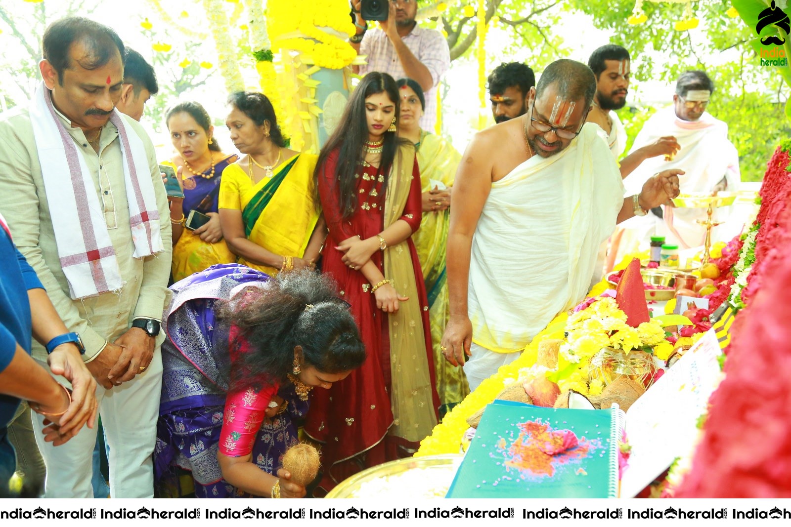 Hot Nabha Natesh and Bellamkonda Sai Sreenivas new movie Pooja throwback Event photos Set 3