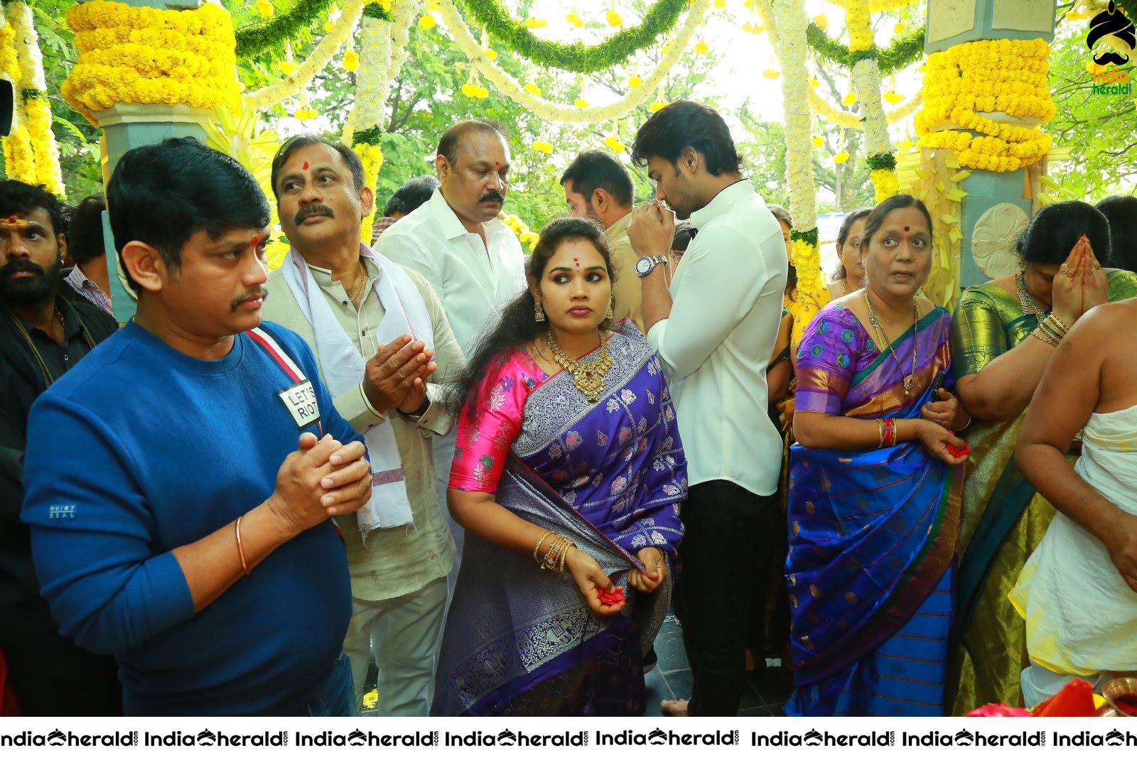 Hot Nabha Natesh and Bellamkonda Sai Sreenivas new movie Pooja throwback Event photos Set 4