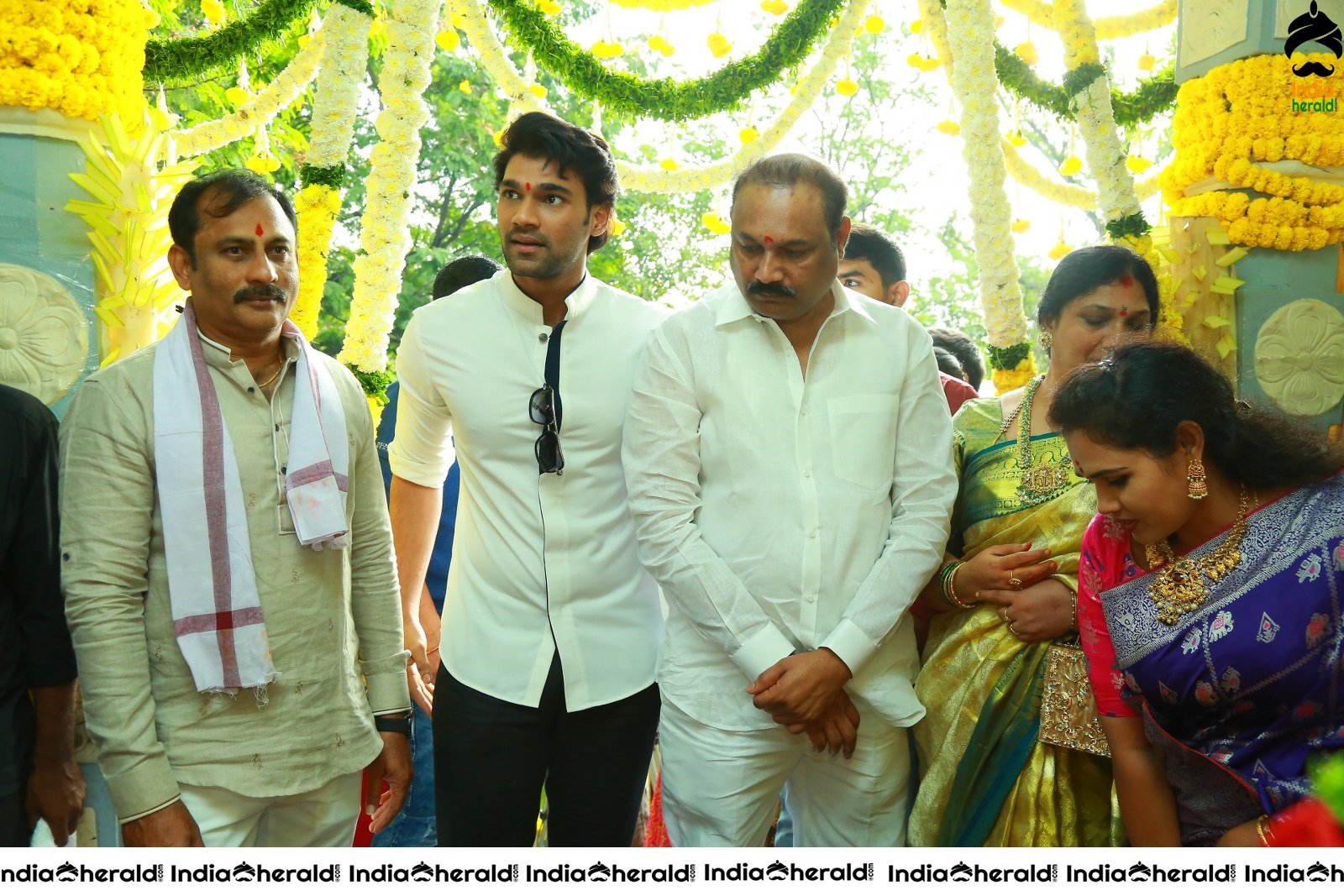 Hot Nabha Natesh and Bellamkonda Sai Sreenivas new movie Pooja throwback Event photos Set 4