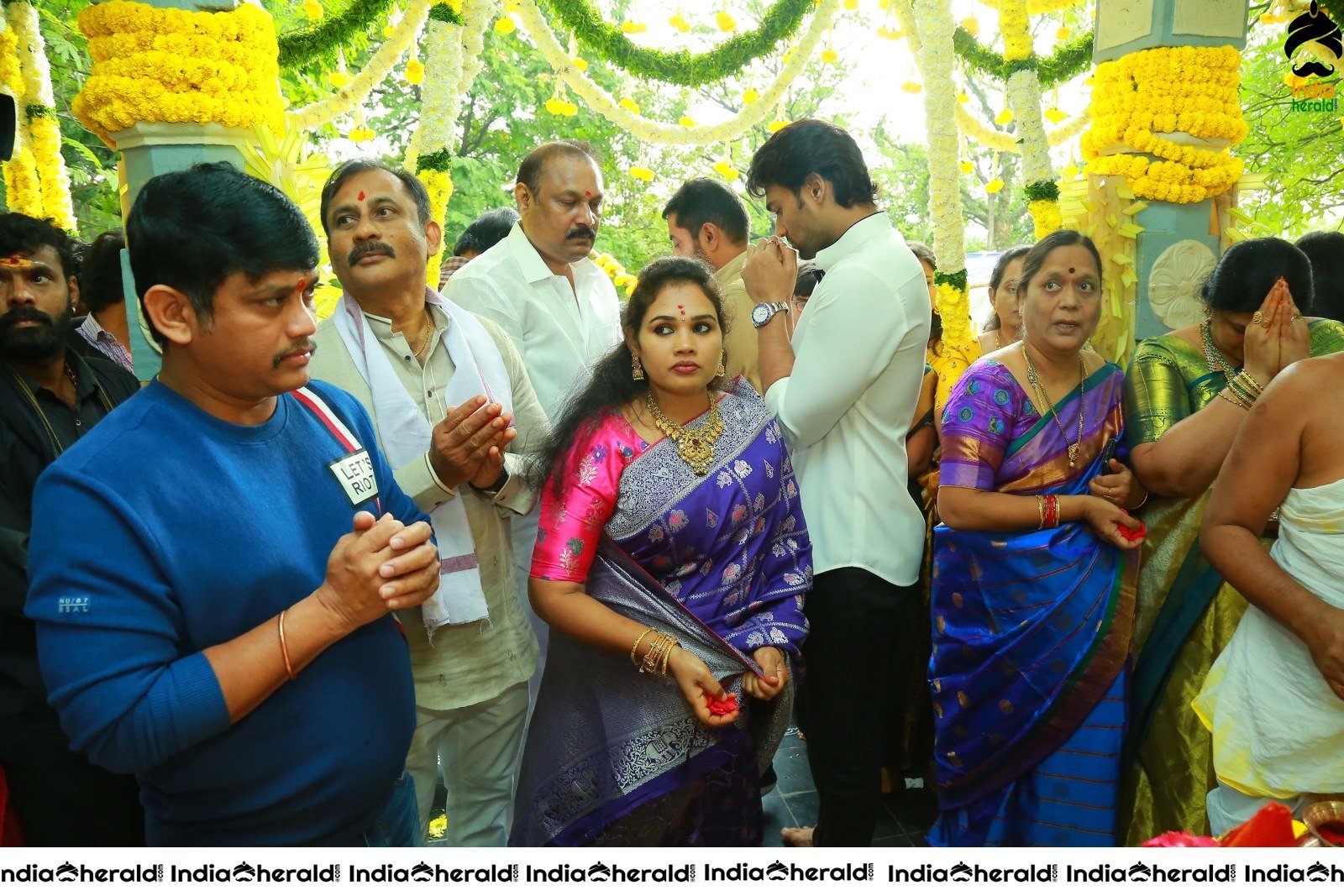 Hot Nabha Natesh and Bellamkonda Sai Sreenivas new movie Pooja throwback Event photos Set 5