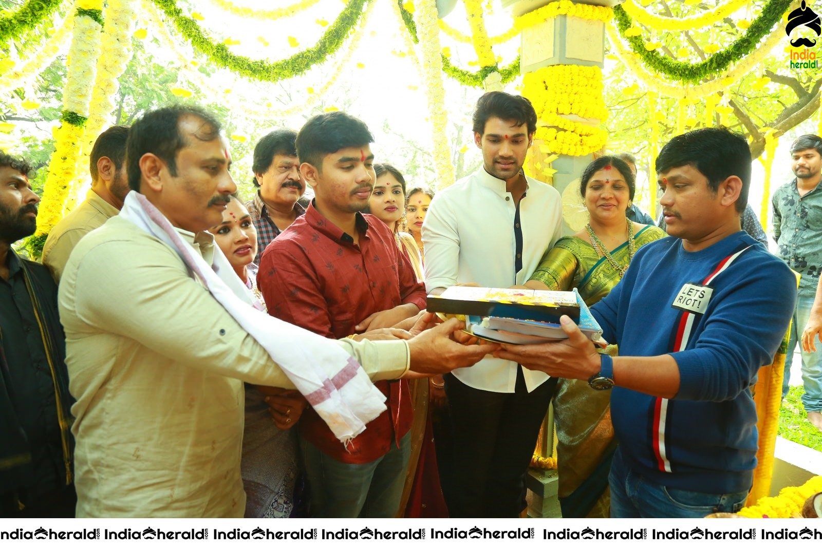 Hot Nabha Natesh and Bellamkonda Sai Sreenivas new movie Pooja throwback Event photos Set 5