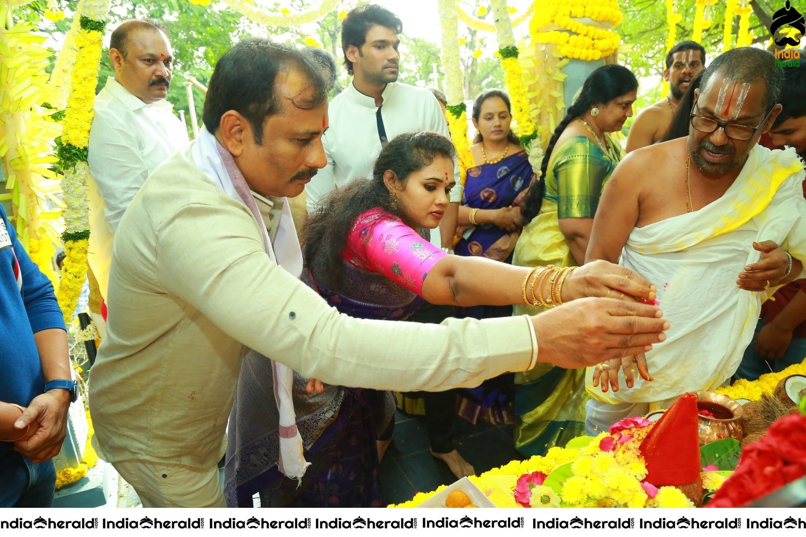 Hot Nabha Natesh and Bellamkonda Sai Sreenivas new movie Pooja throwback Event photos Set 5