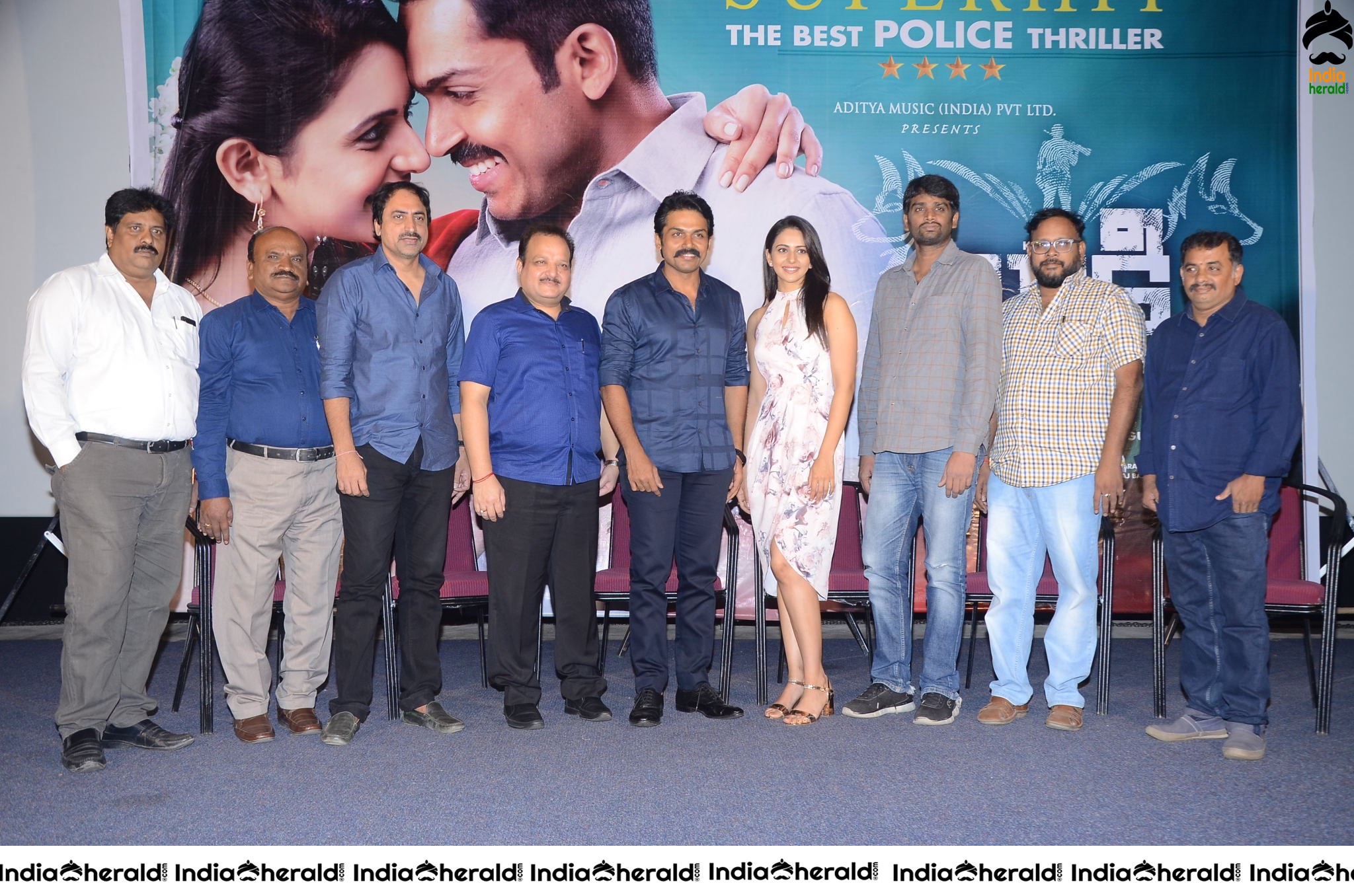 Hot Rakul Preet Thigh Show during Khakee Throwback Event Photos Set 1