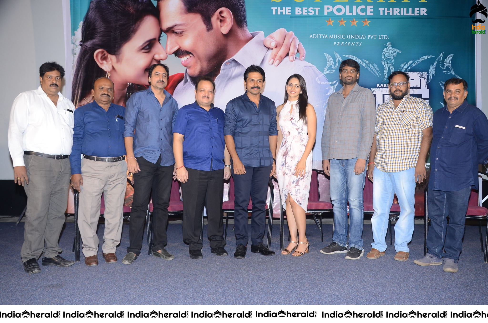Hot Rakul Preet Thigh Show during Khakee Throwback Event Photos Set 1
