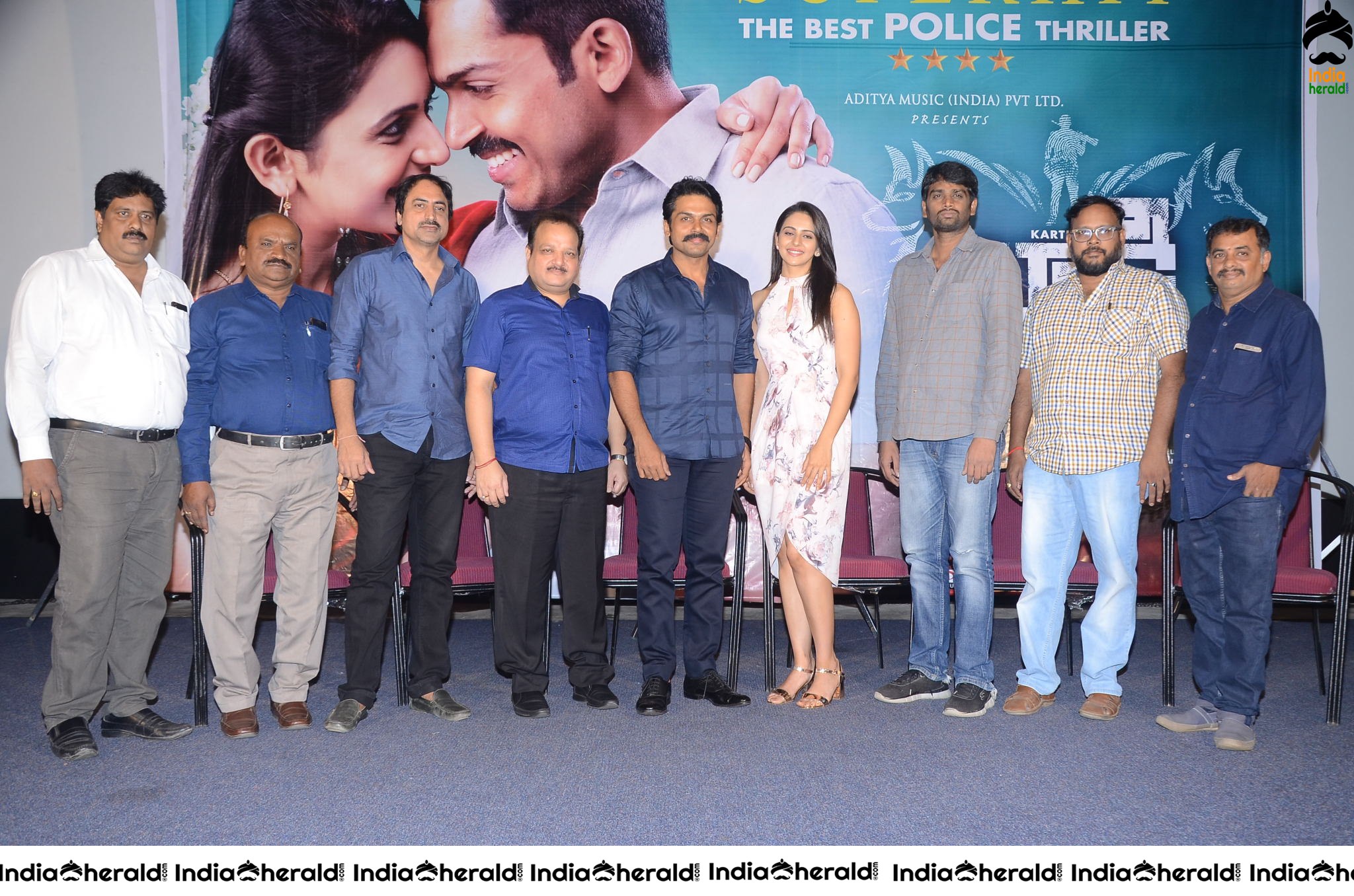 Hot Rakul Preet Thigh Show during Khakee Throwback Event Photos Set 1