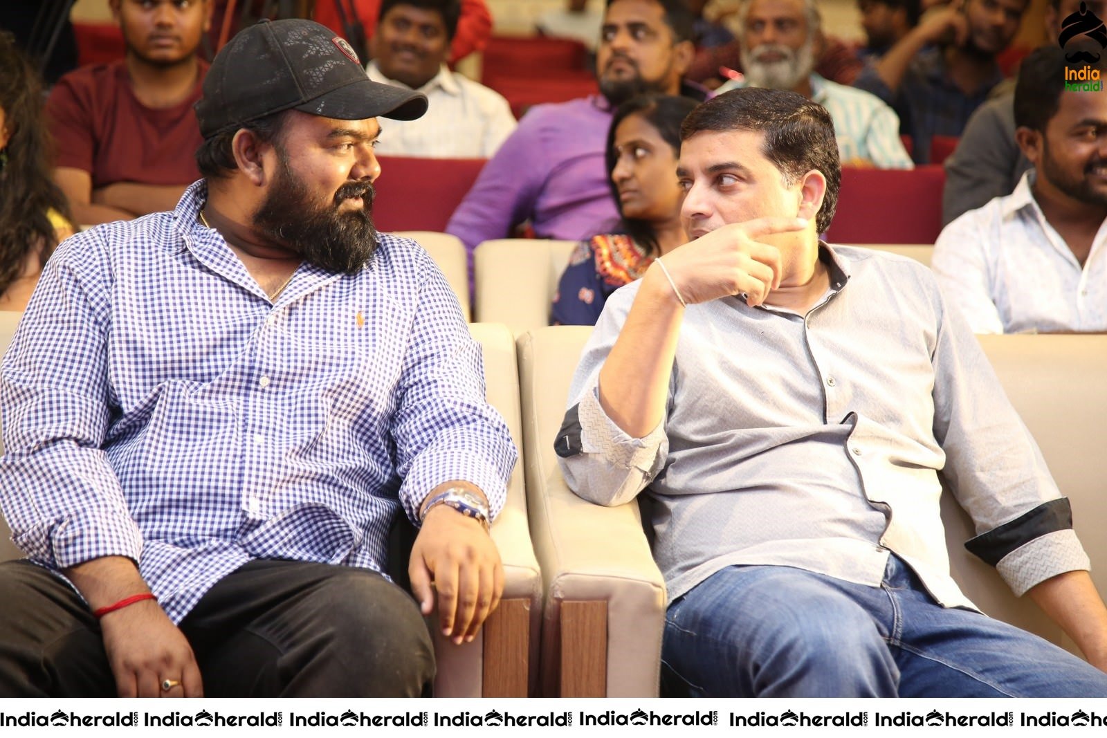 Hot Rashmika Mandanna Thigh Show with Nithiin at Bheesma Throwback Event Photos Set 2