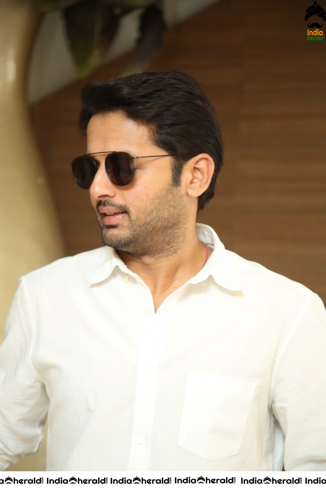 Hot Rashmika Mandanna Thigh Show with Nithiin at Bheesma Throwback Event Photos Set 2