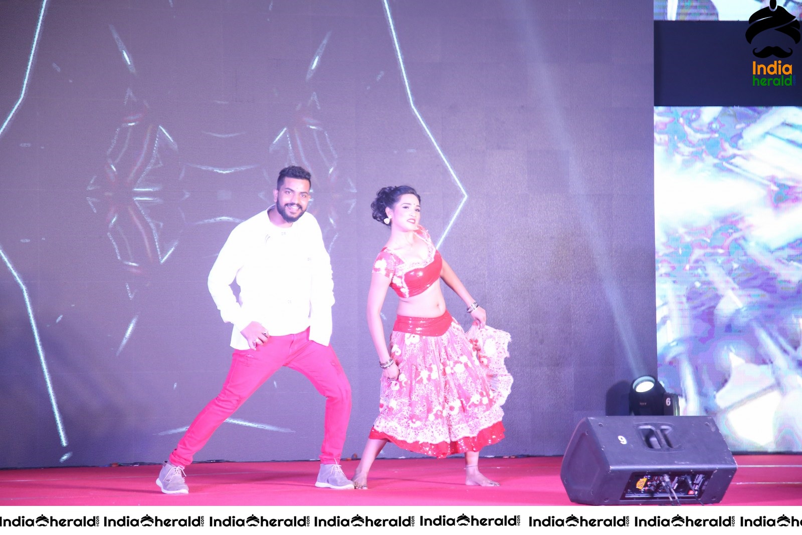 Hot Stage Dance at the Pre Release Event of Krishna Rao Super Market Set 1