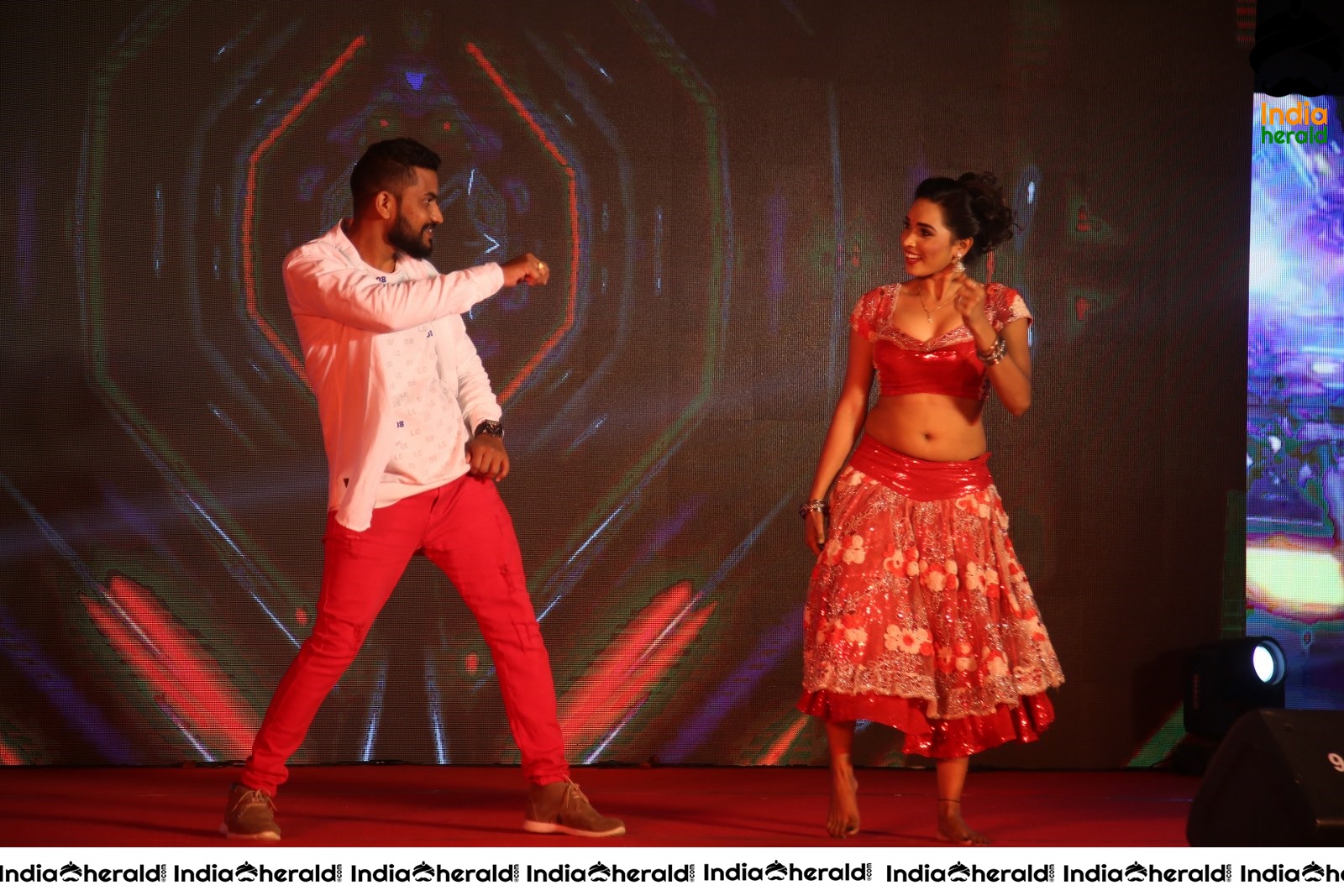 Hot Stage Dance at the Pre Release Event of Krishna Rao Super Market Set 1