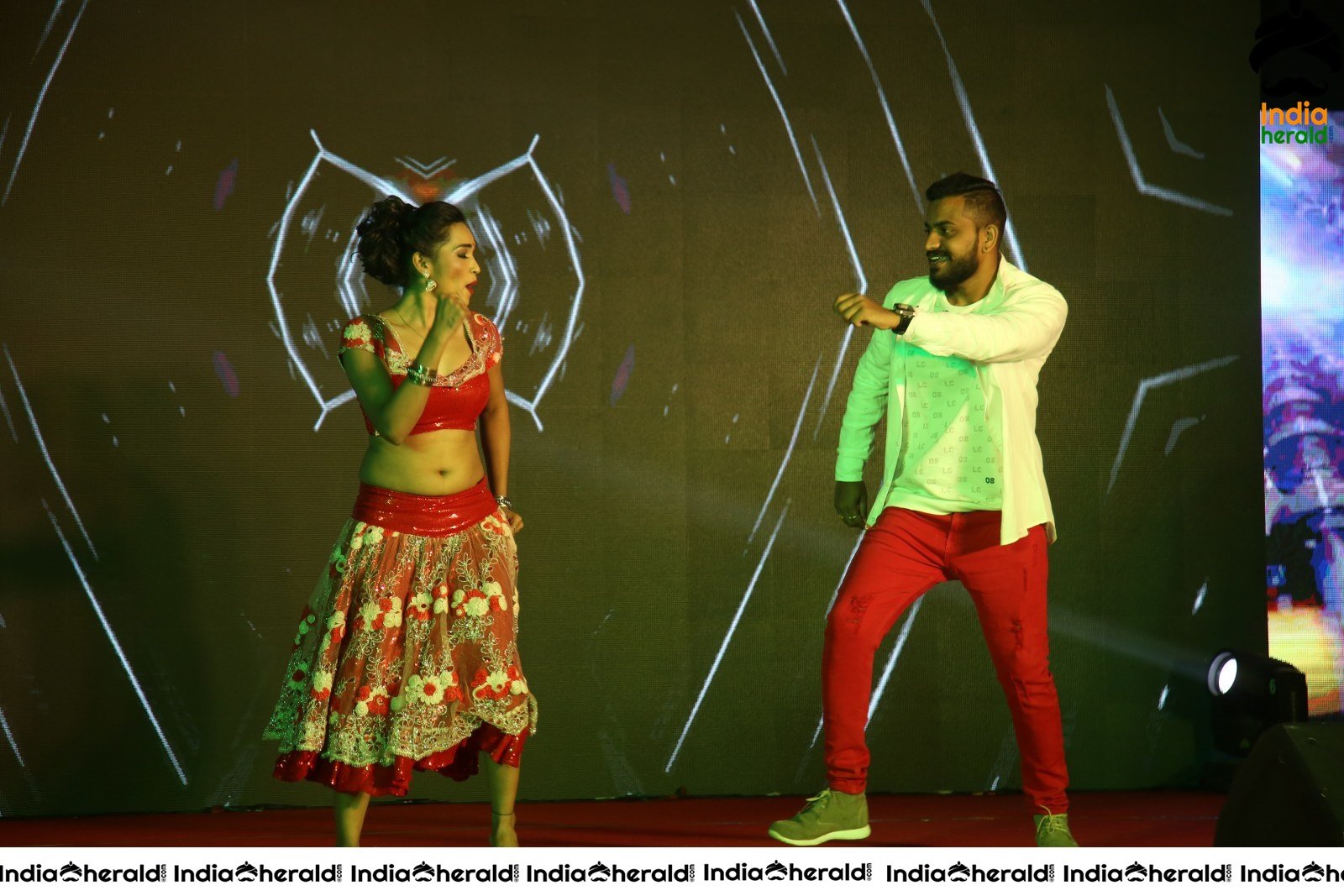 Hot Stage Dance at the Pre Release Event of Krishna Rao Super Market Set 1