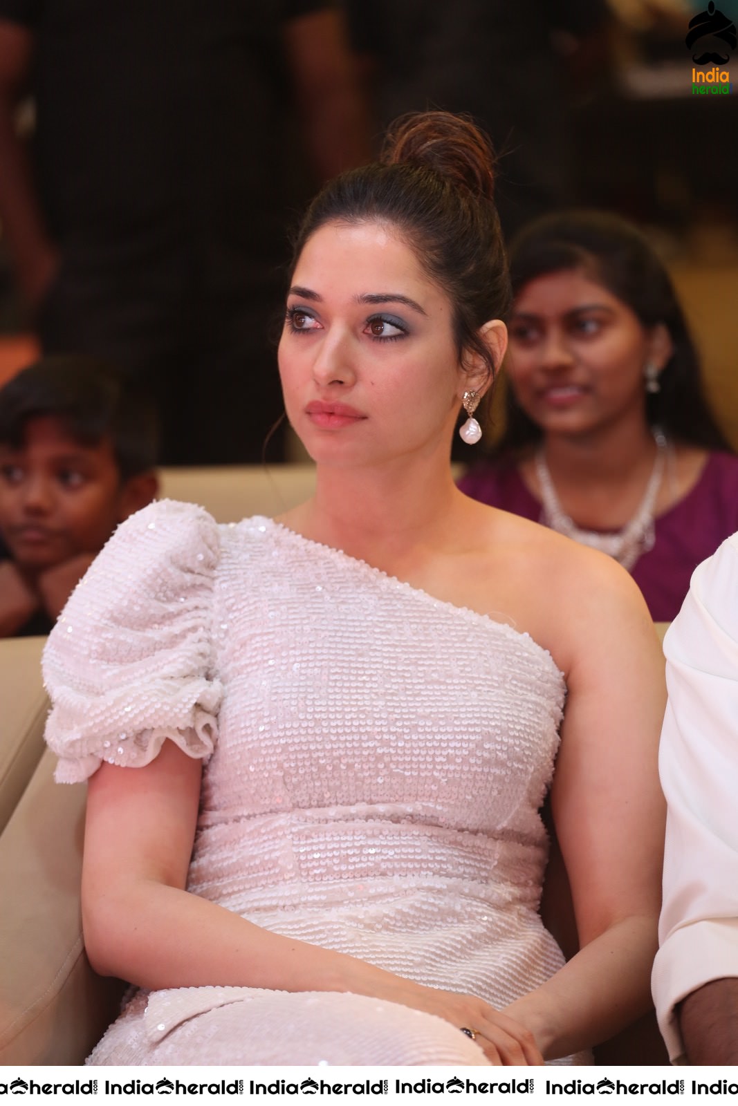 Hot Tamannaah in White close with Vishal at Action Throwback Event Set 3