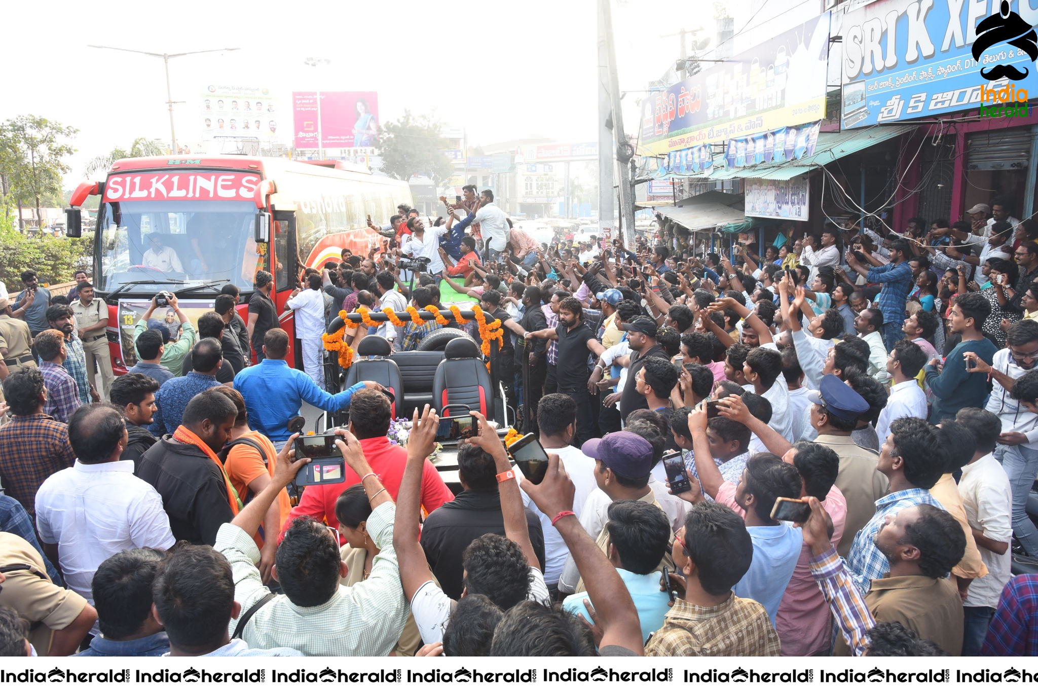 Huge Crowd at Venky Mama Pre Release Event in Khammam Set 1