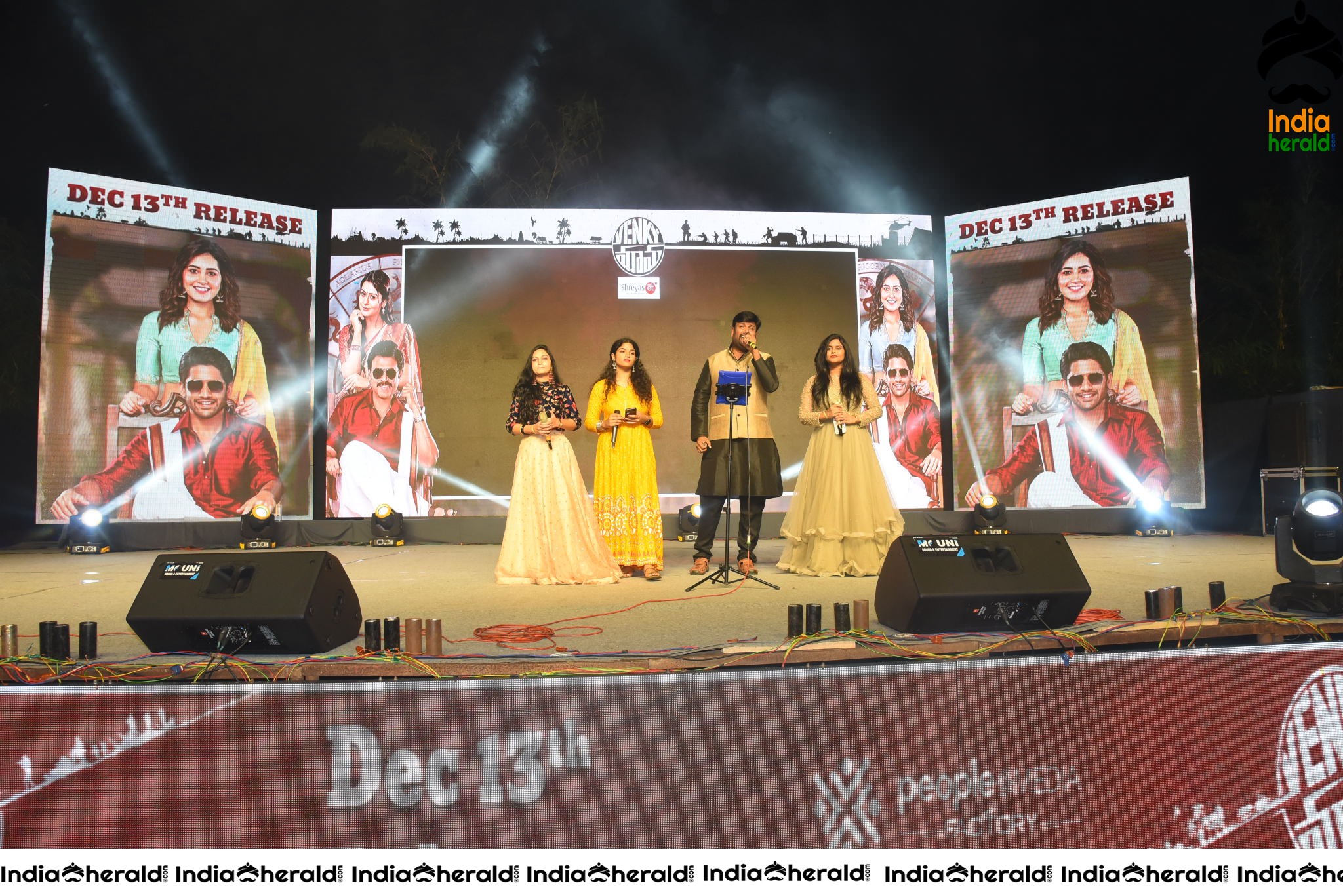 Huge Crowd at Venky Mama Pre Release Event in Khammam Set 2