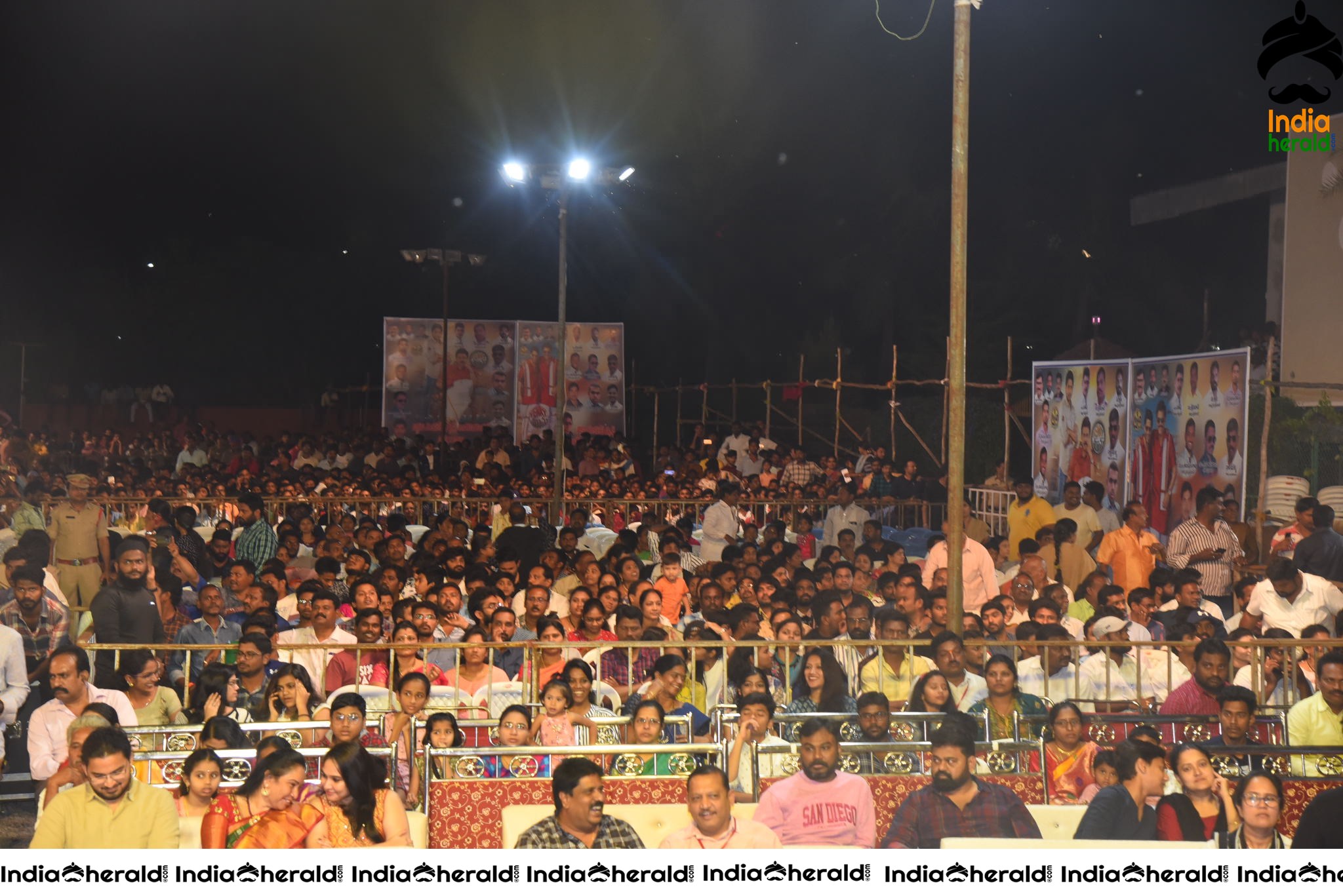 Huge Crowd at Venky Mama Pre Release Event in Khammam Set 2
