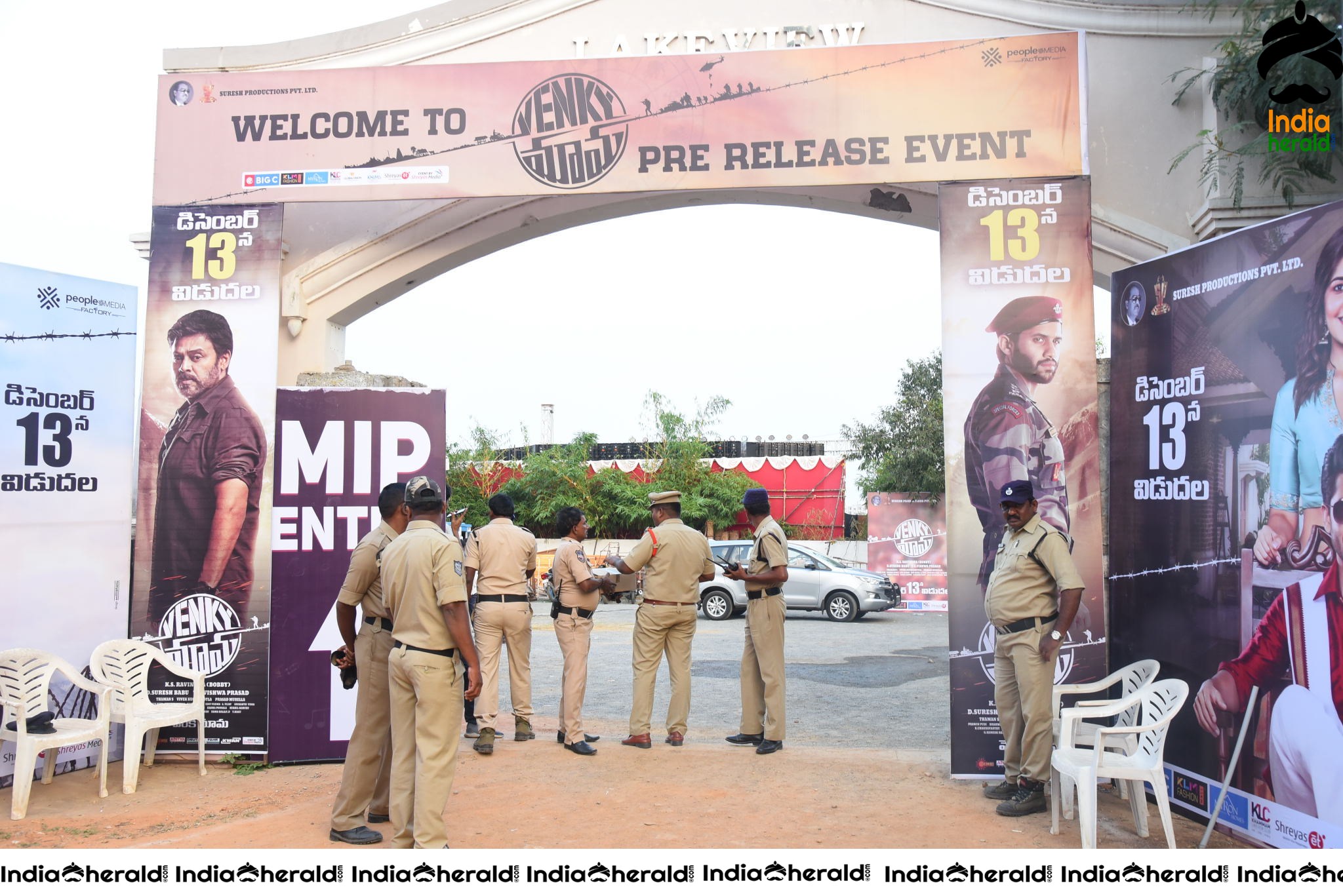 Huge Crowd at Venky Mama Pre Release Event in Khammam Set 2