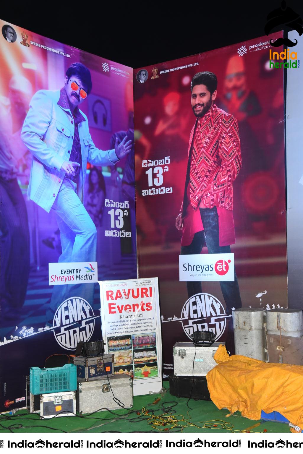 Huge Crowd at Venky Mama Pre Release Event in Khammam Set 2