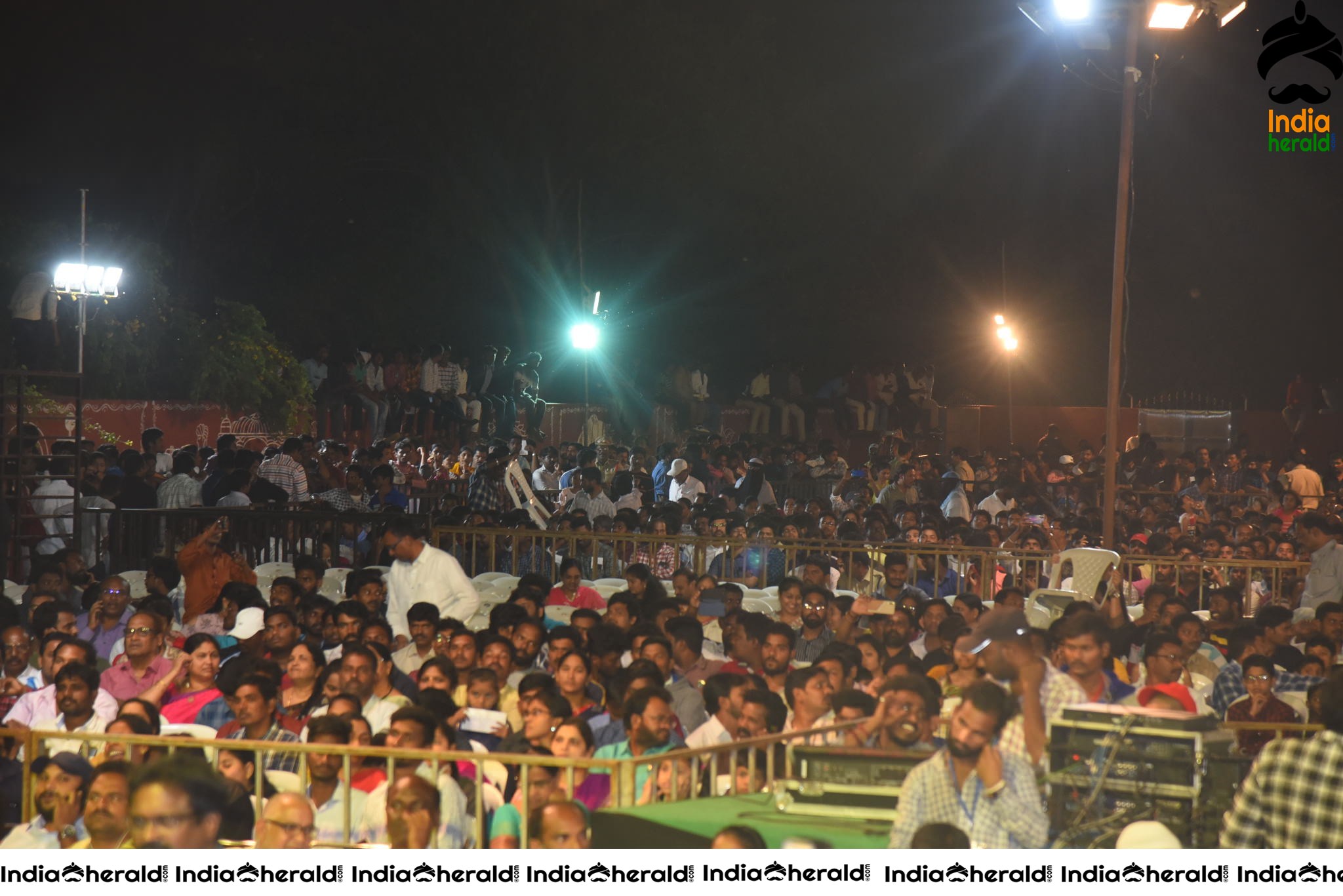 Huge Crowd at Venky Mama Pre Release Event in Khammam Set 2