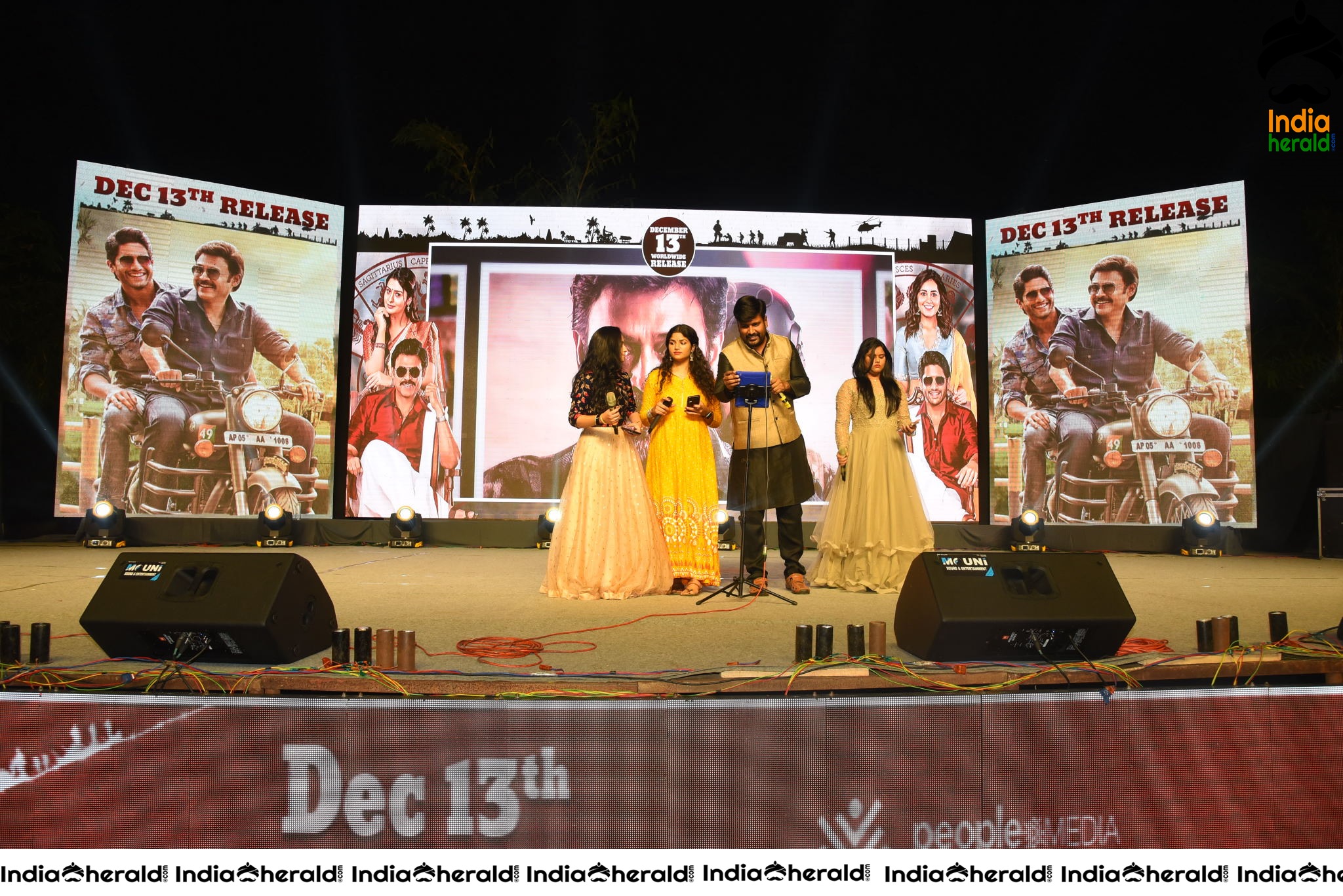 Huge Crowd at Venky Mama Pre Release Event in Khammam Set 2