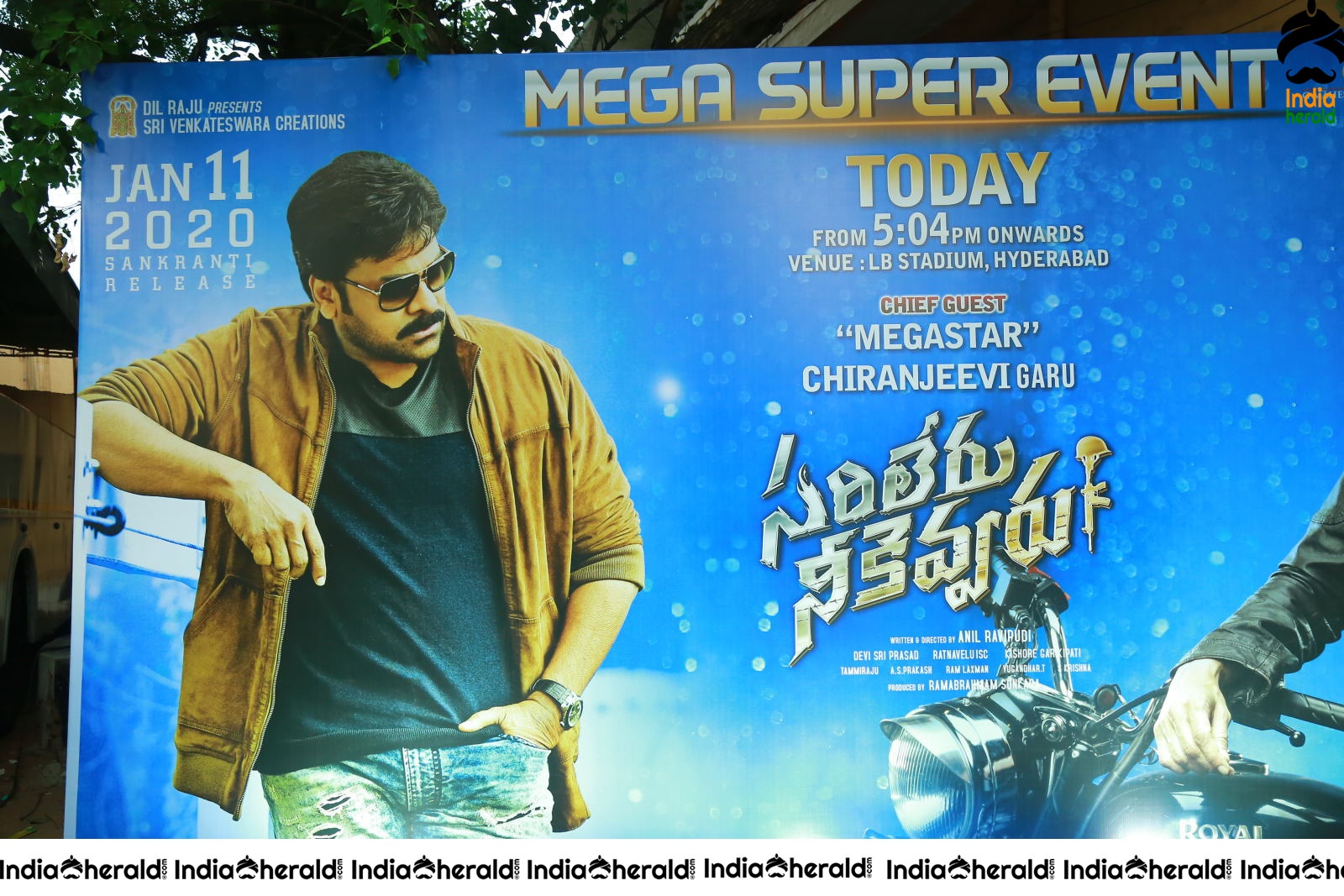 Huge Hoardings and Cut Outs erected at Sarileru Neekevvaru Event Set 1