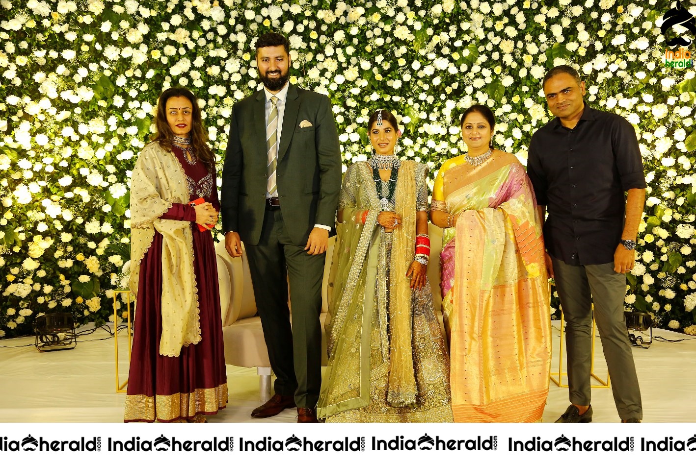 Jayasudha Kapoor Elder Son Wedding Reception Stage Photos Set 1