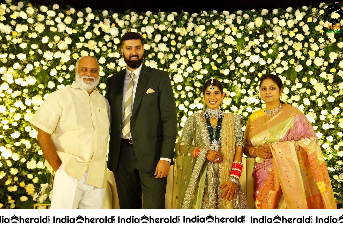 Jayasudha Kapoor Elder Son Wedding Reception Stage Photos Set 1
