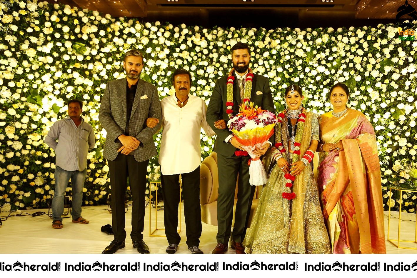 Jayasudha Kapoor Elder Son Wedding Reception Stage Photos Set 1