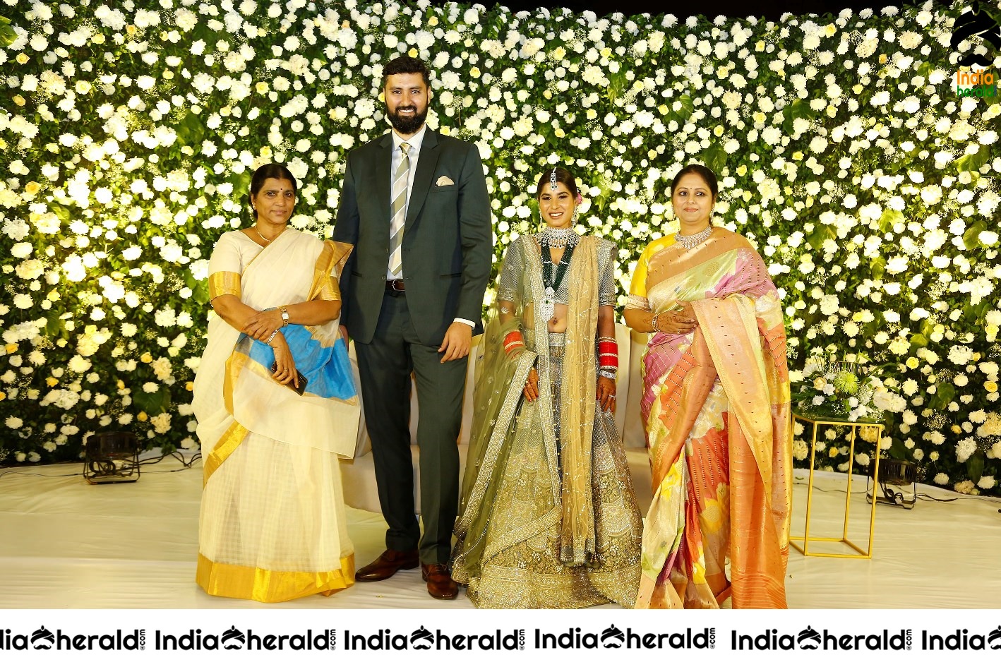 Jayasudha Kapoor Elder Son Wedding Reception Stage Photos Set 1