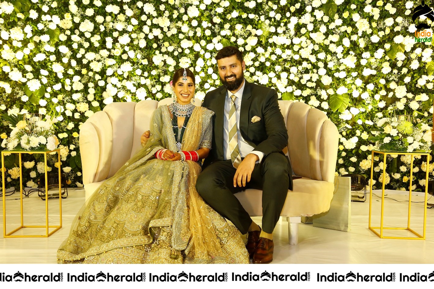 Jayasudha Kapoor Elder Son Wedding Reception Stage Photos Set 1