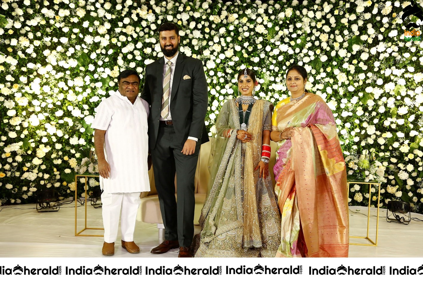 Jayasudha Kapoor Elder Son Wedding Reception Stage Photos Set 1