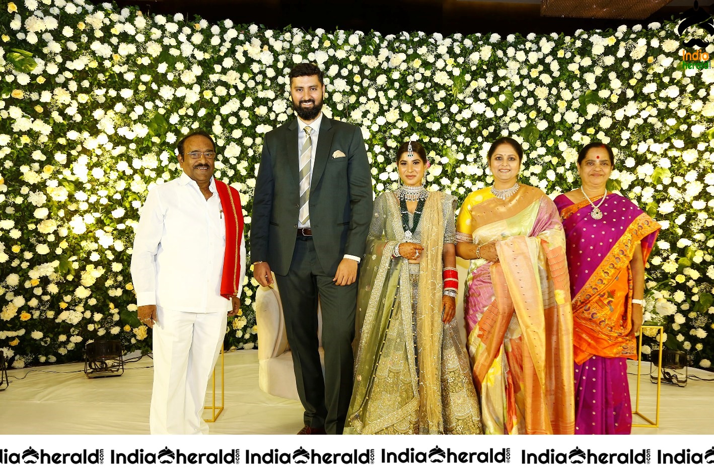 Jayasudha Kapoor Elder Son Wedding Reception Stage Photos Set 1
