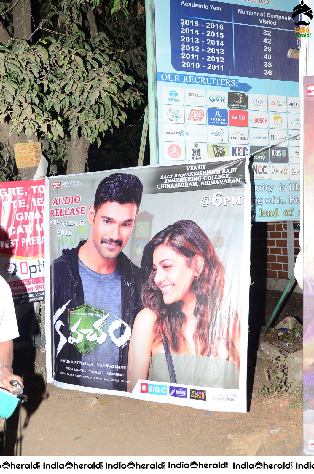 Kajal Aggarwal and Bellamkonda featuring Kavacham Throwback Event Photos Set 1
