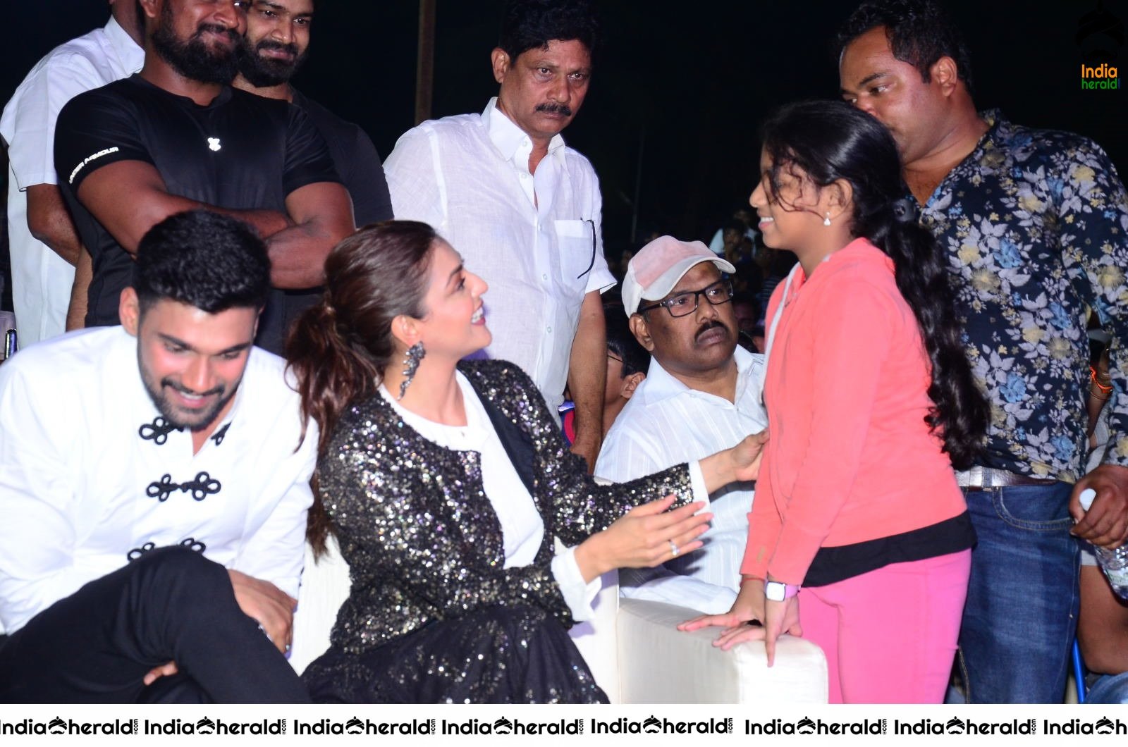 Kajal Aggarwal and Bellamkonda featuring Kavacham Throwback Event Photos Set 5