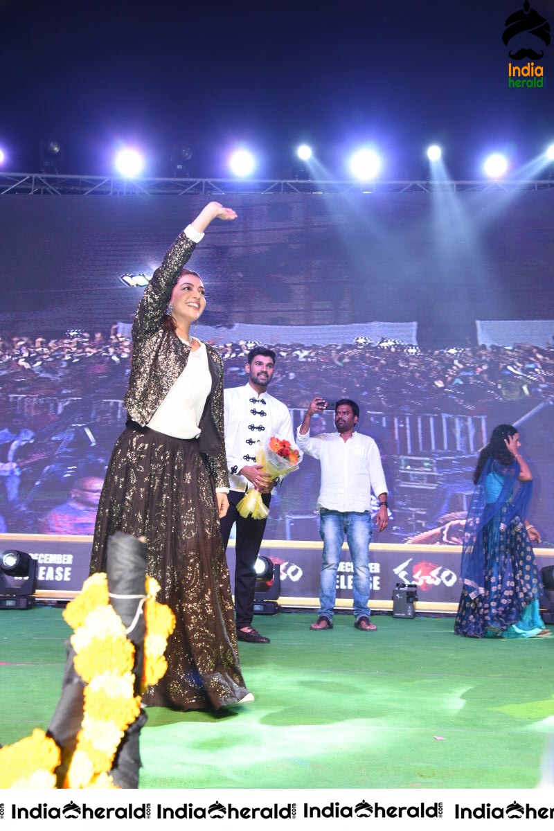 Kajal Aggarwal and Bellamkonda featuring Kavacham Throwback Event Photos Set 8
