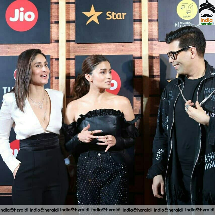 Kareena Kapoor Alia Bhatt And Karan Johar At Jio MAMI Film Festival Awards 2019